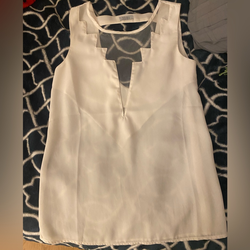 TOBI front to back Lightning tank, size: XS, color: white - Picture 2 of 4